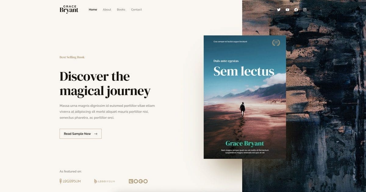 Transform Your Website With The Bestselling Author WordPress Free Template Bestselling Author