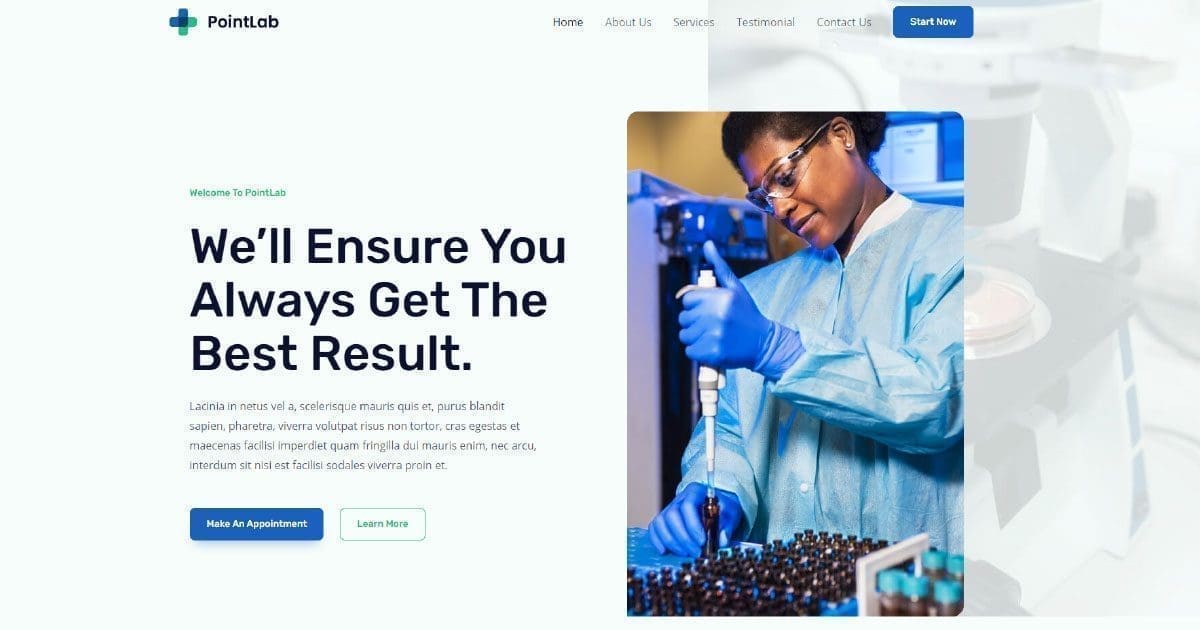 Discover Stunning Diagnostics Lab WordPress Free Templates