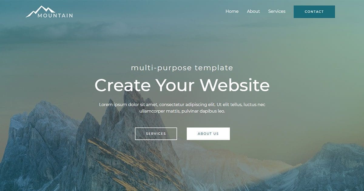 Transform Your Site With Mountain WordPress Free Template Mountain