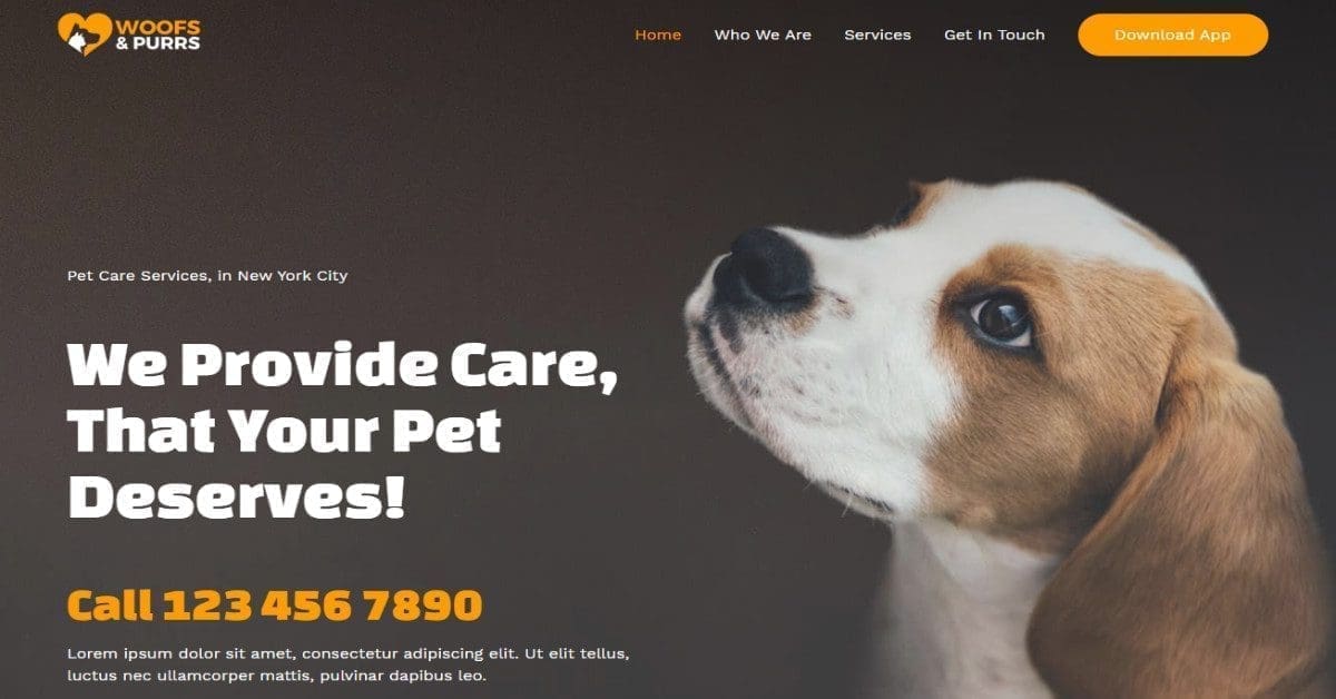 Discover Amazing Pet Services WordPress Free Templates!