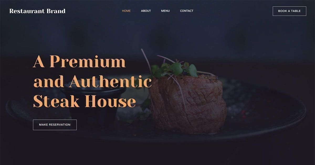 Discover The Best Steak House WordPress Free Template Steak House