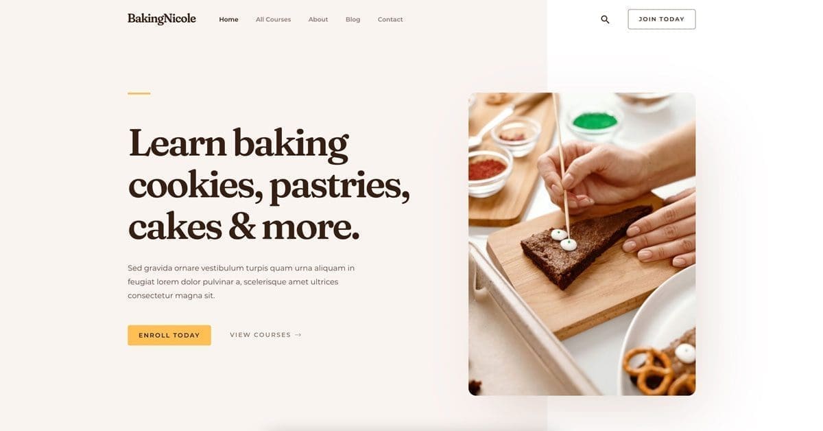 Discover The Best Free WordPress Templates For Baking Learn Baking