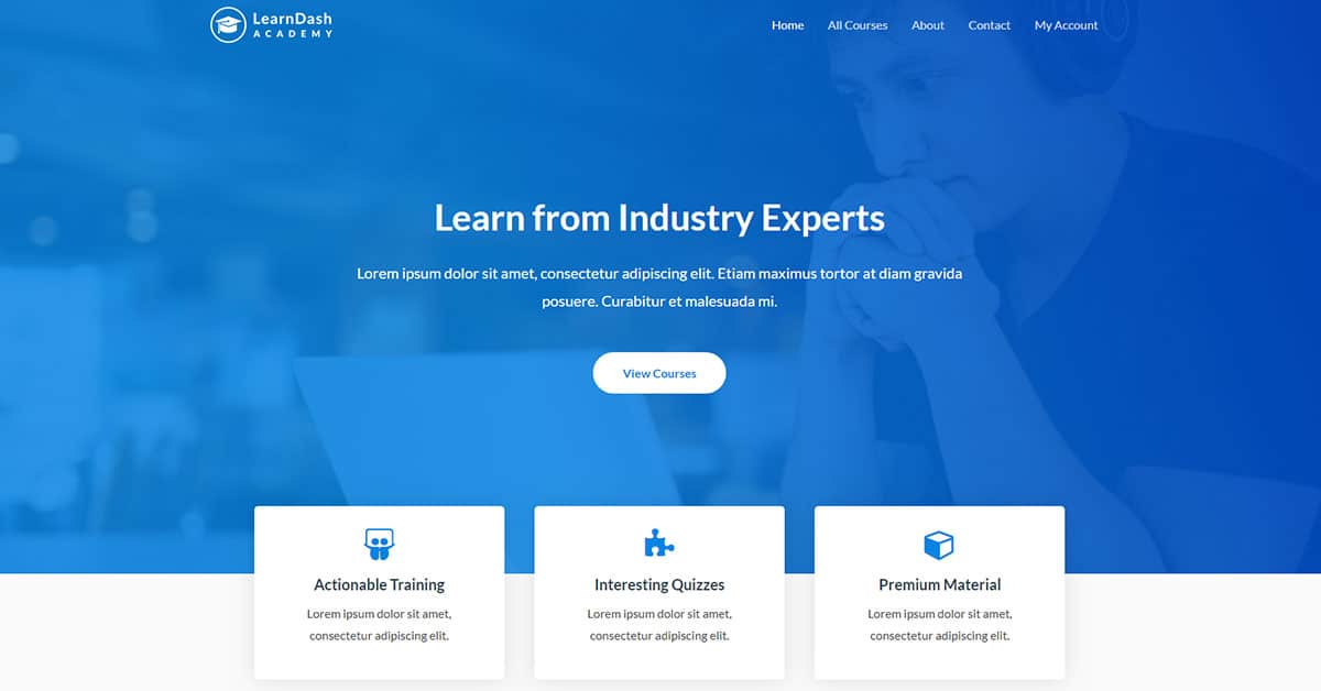 Transform Your Site With Learndash Academy WordPress Free Template Learndash Academy 3