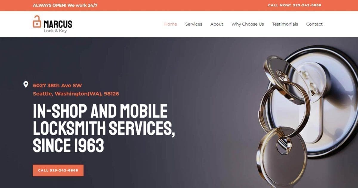 Discover The Best Locksmith WordPress Free Template Locksmith 3