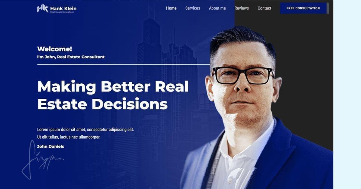 Discover Free Real Estate Consultant WordPress Templates Real Estate Consultant 3